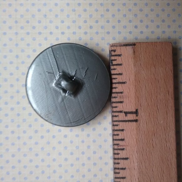 Vintage Grey Shank Buttons Matching Set of 6 - Large Coat Buttons - Mottled - Picture 5 of 5